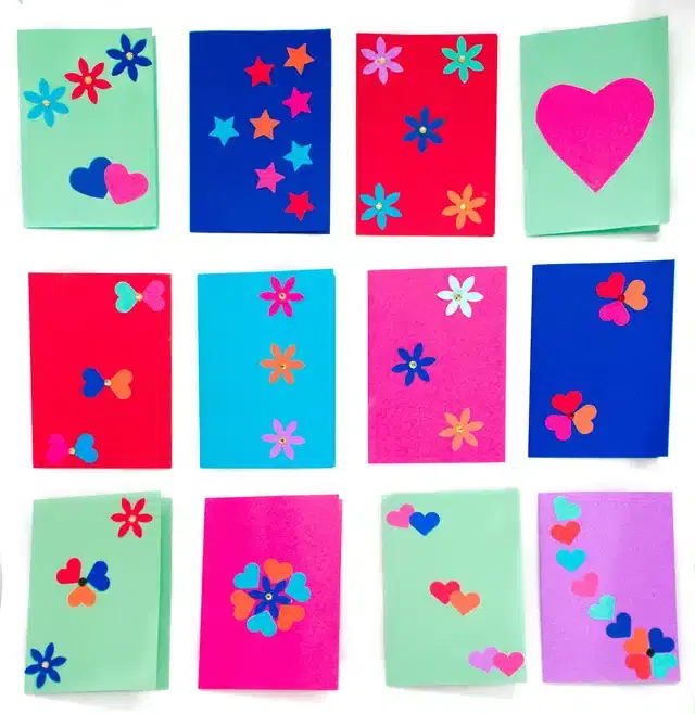 Handmade MultiPurpose Blank Greeting Cards, Multicolor, Pack of 12