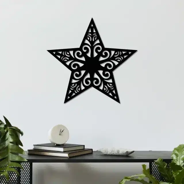 Wooden Self Adhesive Wall Sticker, Black