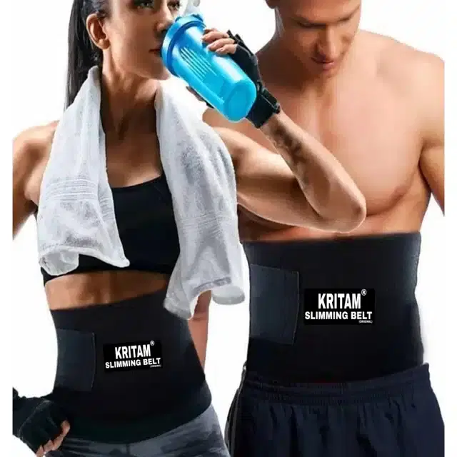 Tummy Fat Loss Belt for Men & Women, Black