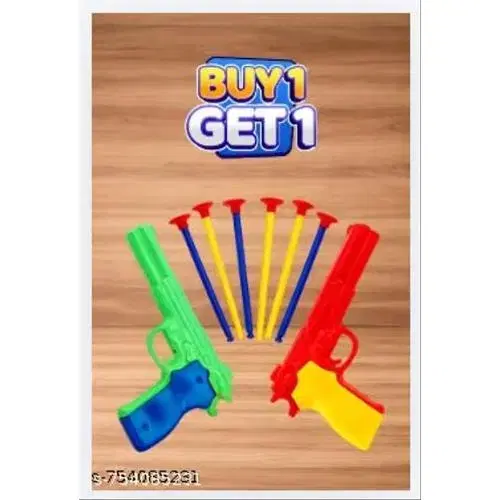 Kids Dart Gun Toy Set With 2 Dart Guns And 6 Suction Cup Darts