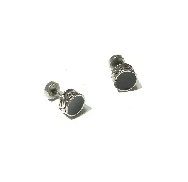 Metal Earrings for Men, Set of 1 (Silver)