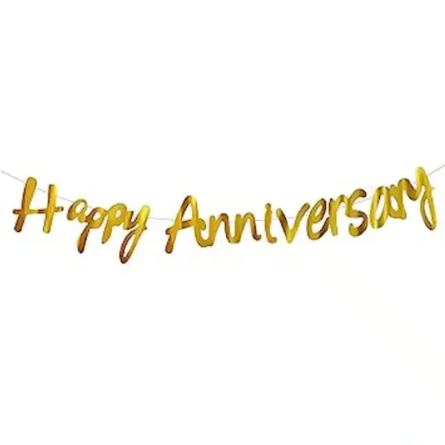 Anniversary Decoration Banner, Gold
