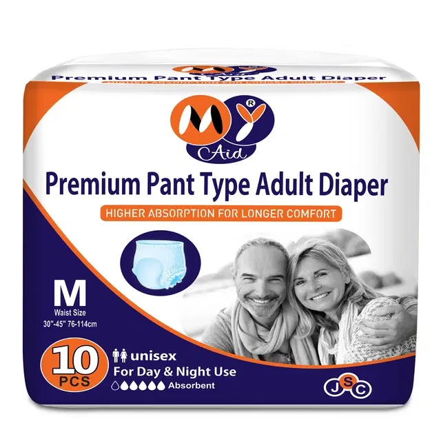 Myaid Adult Premium Comfort Pants Diaper (M) - 10 Pants