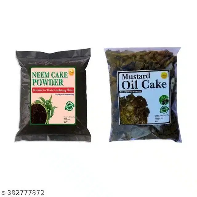2 in 1 Neem Cake with Mustard Cake Fertilizer, 450 g, Pack of 2