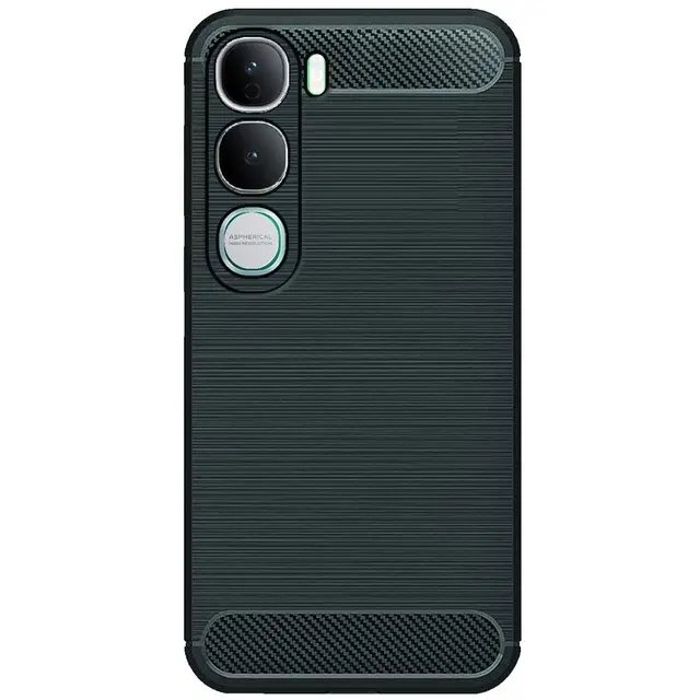 Rubber Mobile Back Cover for Vivo Y400 Pro 5G, Black