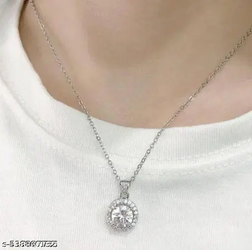 White Necklace for Women (Free Size)