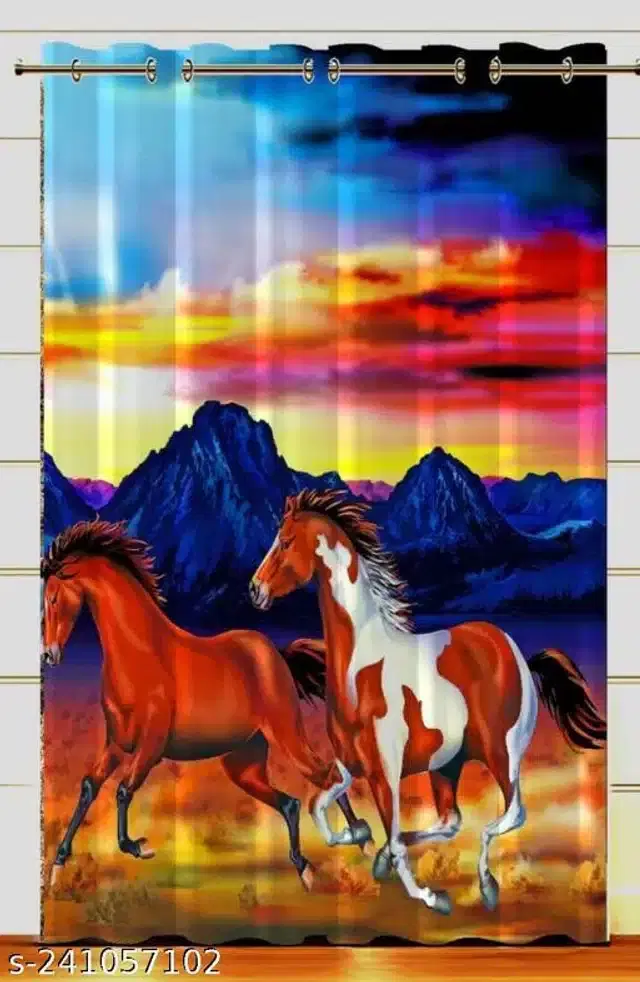 Curtains for Door, Multicolor, 7 Feet