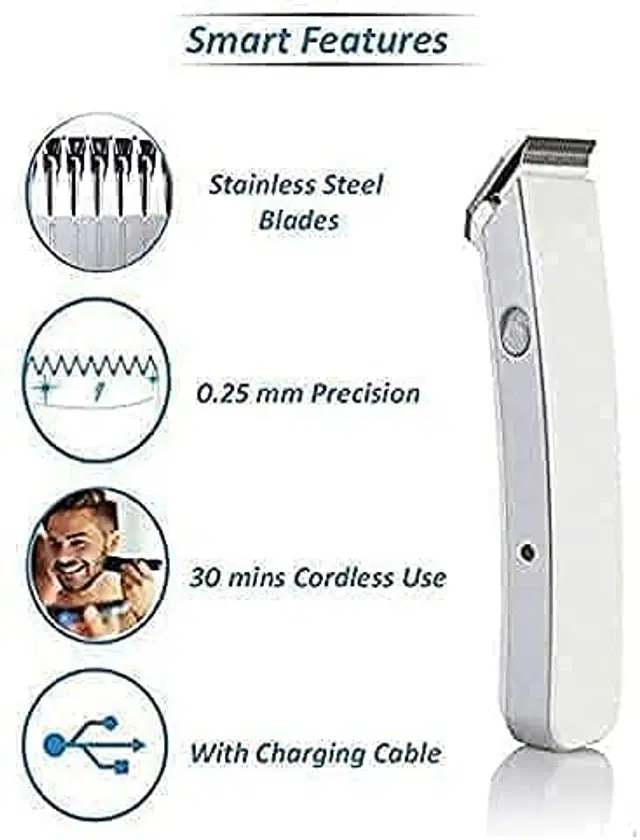 Metal Rechargeable Hair Trimmer for Men, Multicolor