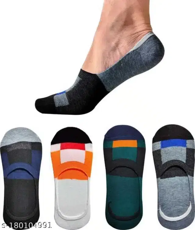Cotton Blend Socks for Men, Set of 5 (Multicolor)
