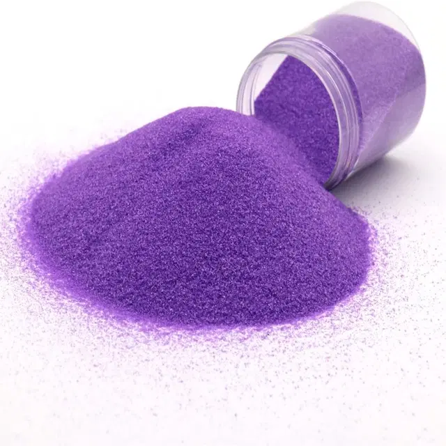 Bright Bloom Rangoli Powder for Diwali Floor Decoration, Purple, 100 g