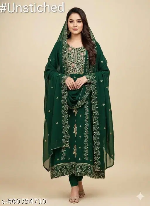 Georgette Pakistani Suits for Women (Multicolor, 6.25 meter (L)