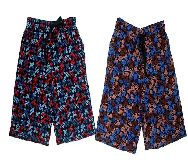 Bermuda Shorts for Boys, Pack of 2 (8-9 Years, Multicolor)