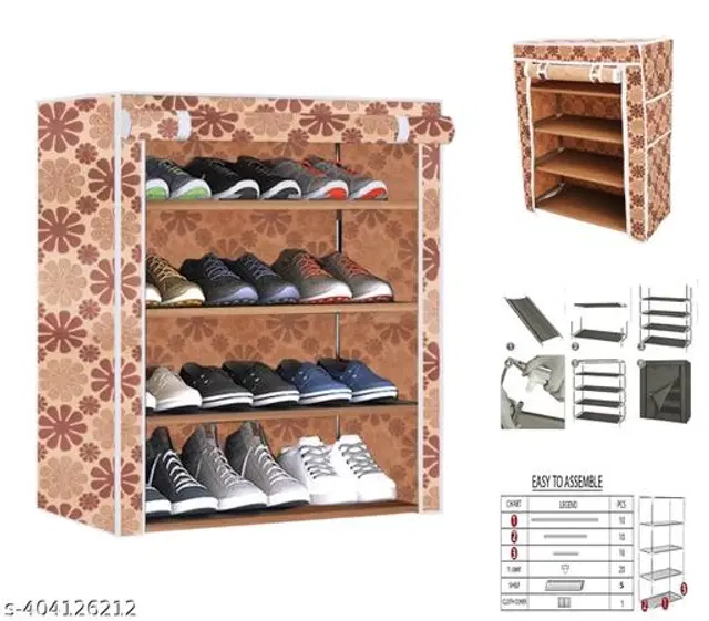 Multifunctional Shoe Rack, Brown