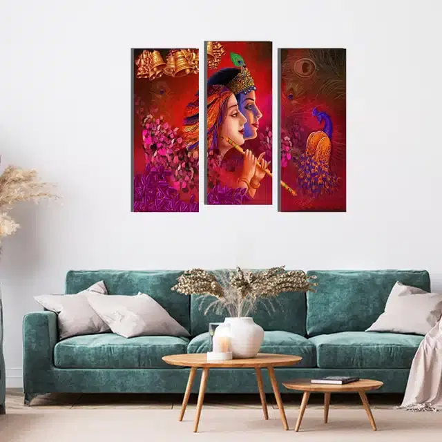 Wooden Wall Paintings, Set of 1, Multicolor, 18x15 Inches