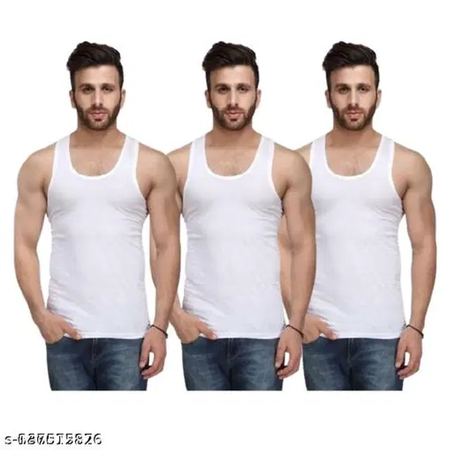 Cotton Vests for Men, Pack of 3 (Multicolor, XS)