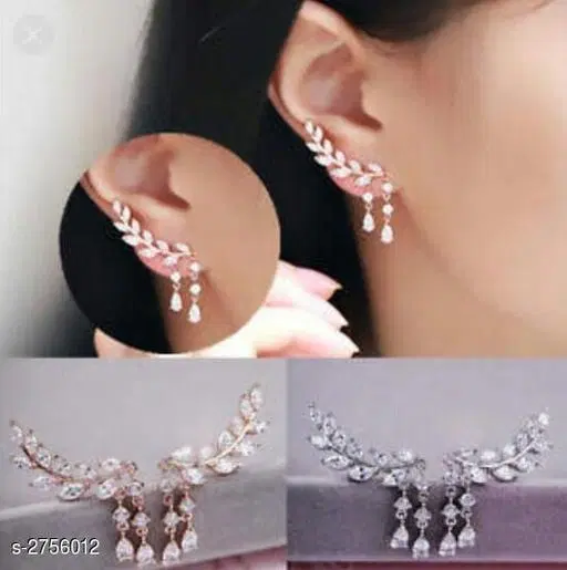 Stylish Earrings for Women (Gold, Free Size)
