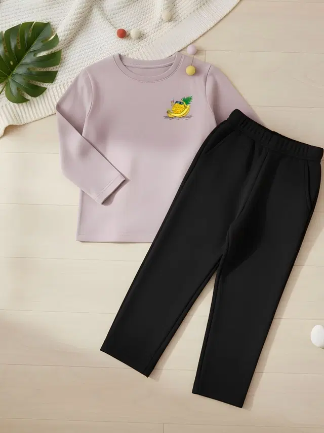 Cotton Solid Clothing Set For Boys, Multicolour (5-6 Years)