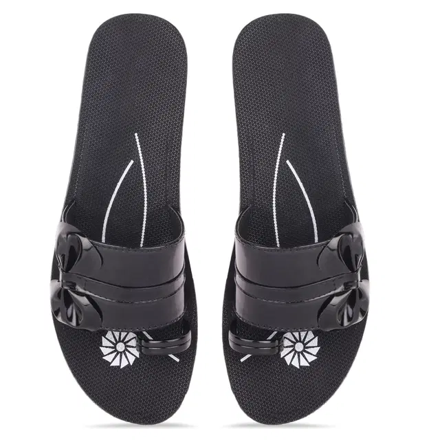 Sliders for Women (Black, 5)