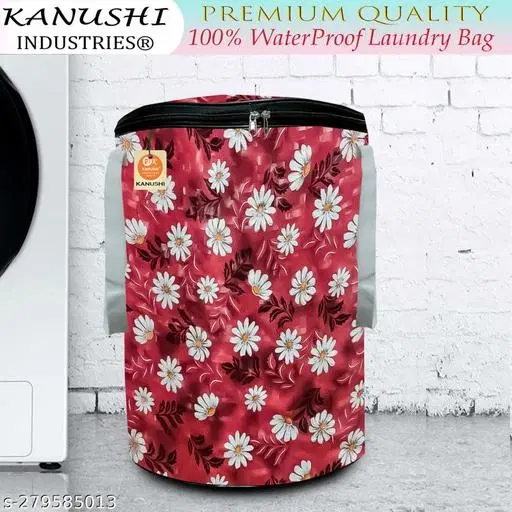 KANUSHI Industries® 100% Waterproof & dustproof Designer Laundry Bag (Colour-Maroon)(LB-NW-NEW-13)