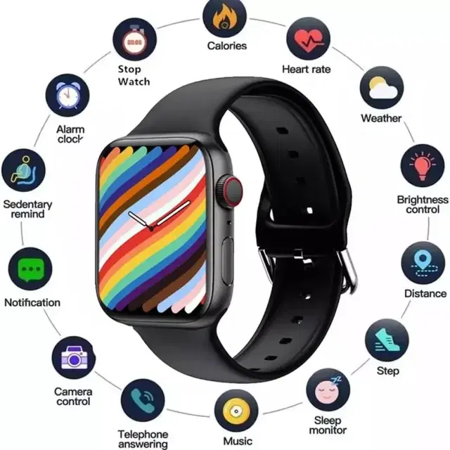 I8 Pro Maxx Smart Watch for Men & Women, Black