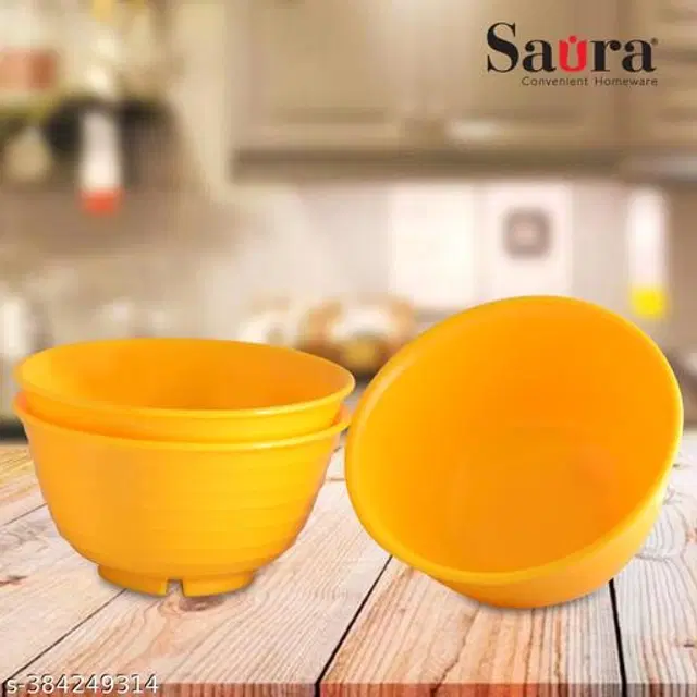Plastic Bowls, Multicolor, 300 ml, Pack of 3