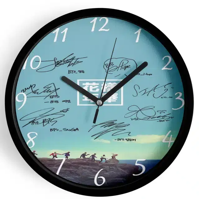 HD Printed Plastic Wall Clock, Multicolor, 10x10 Inches