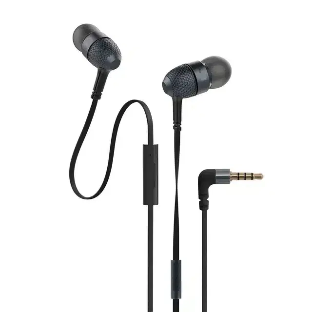 Plastic Bassheads 225 Wired In Ear Earphone With Mic, Black, Dv-33