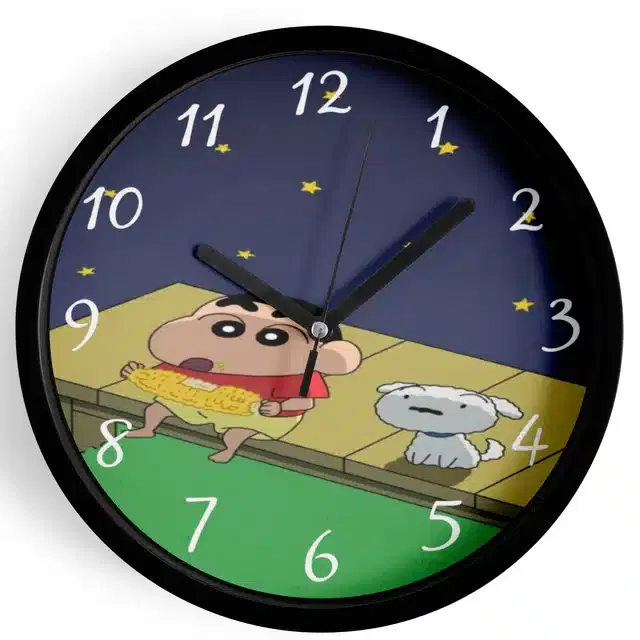 Shinchan Analog Wall Clock, Multicolor, 7 Inches