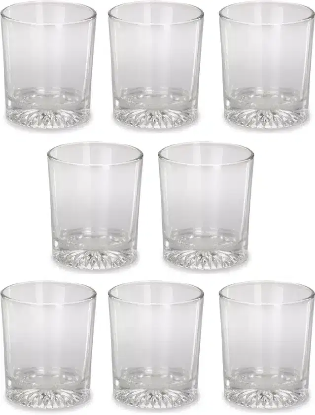 Liquor cum Cocktail Glasses, Transparent, 300 ml, Pack of 8