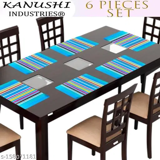 KANUSHI Industries® PVC Plats Mats for Dining Table(TAB-MATS-06-M-1)…
