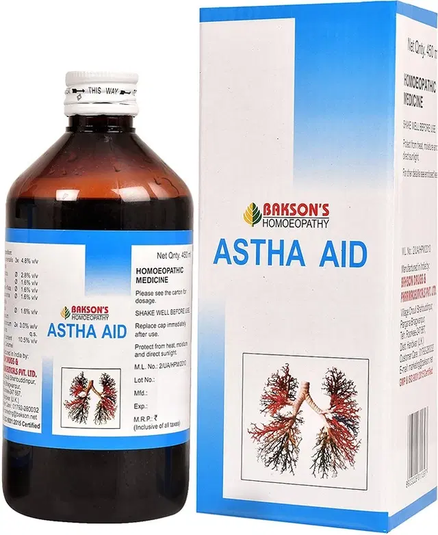Bakson's Astha Aid Cough & Cold Relief Tonic, 450 ml