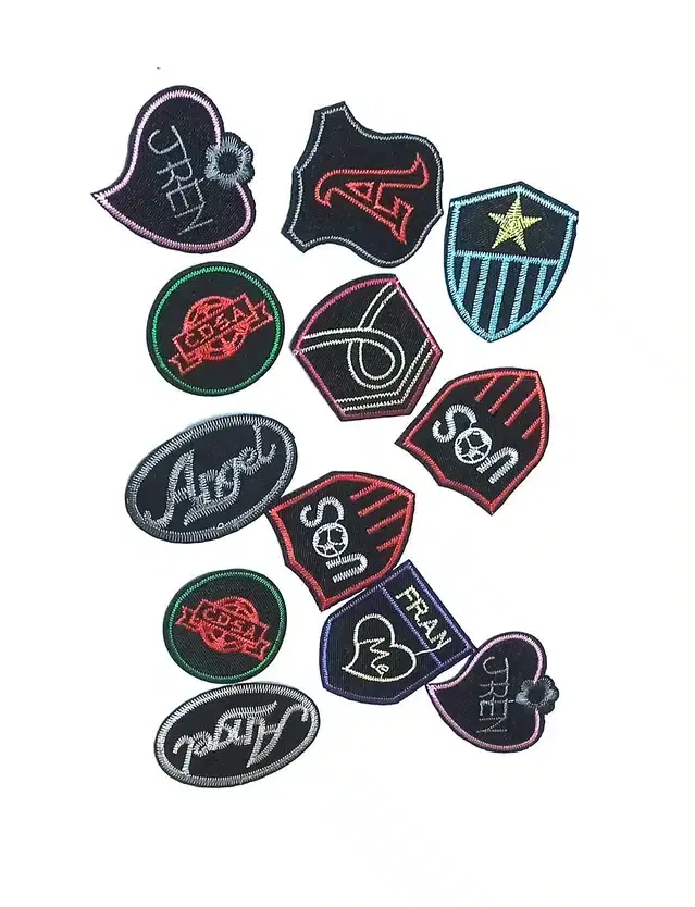 Printed Thinnest Iron-on Fabric Patches (Multicolor, Pack of 12)