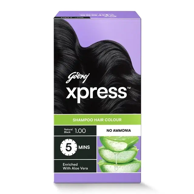 Godrej Selfie Shampoo Hair Color - Natural Black,18 ml (Pack of 4)