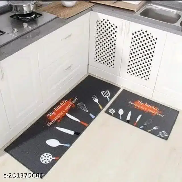 Kitchen Mats, Grey, Pack of 2