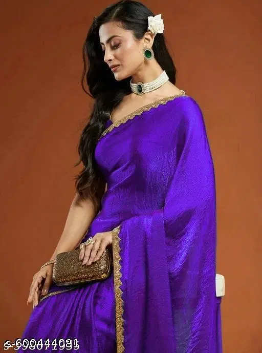 Chinnon Saree for Women, Blue (5.5 M)