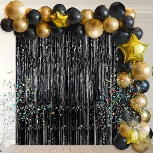 PARTYMASH Happy New Year 2025 complete decoration 37 Piece kit, Pack of 1