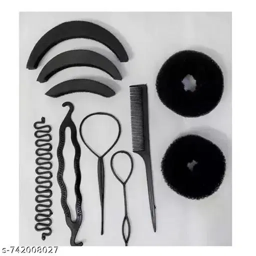 Hair Bun Extension for Women, Pack of 3 (Black)