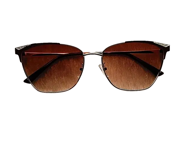 UV Protected Stylish Sunglass for Women (Brown)
