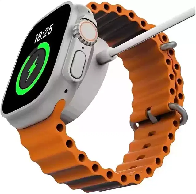 Silicone T800 Ultra Smartwatch for Men & Women, Orange