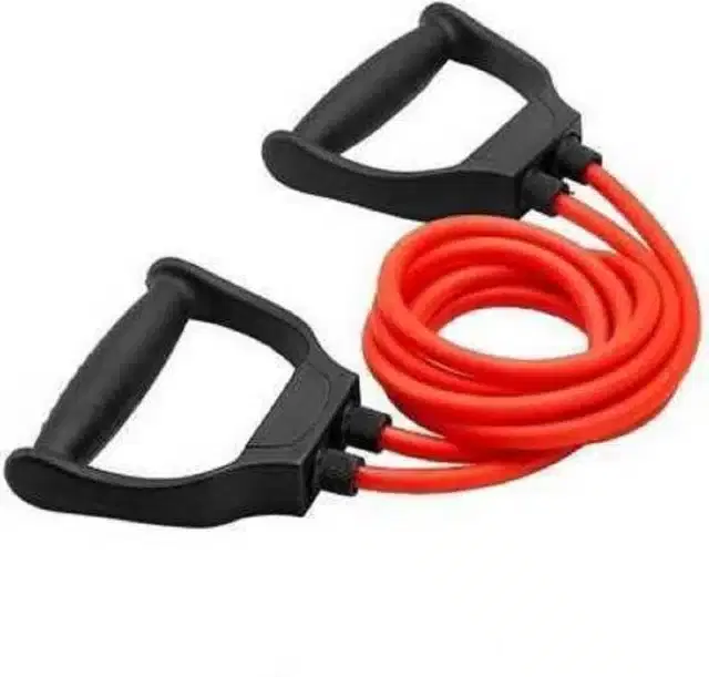 Stretchable Resistance Tube for Toning Chest Muscles, Red