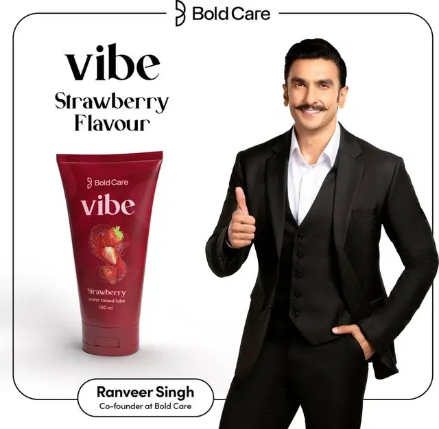 Bold Care Vibe Natural Strawberry Intimate Lube & Massaging Gel - 100 ml