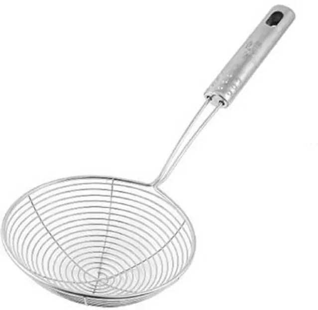 Stainless Steel Premium Quality Deep Fry Strainer, Silver