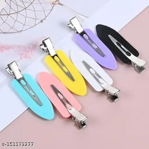 ABS Plastic Hair Clips for Women, Pack of 6 (Multicolor)