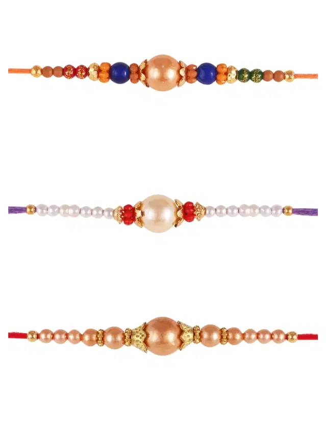 Designer Rakhi for Rakshabandhan, Multicolor, Pack of 3