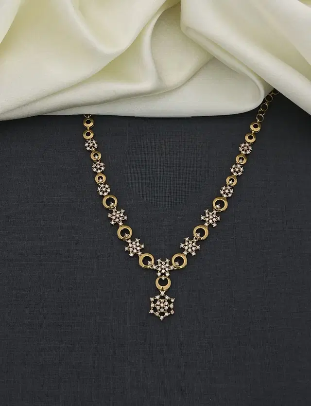 Zircon Gold-plated Necklace Set for Women (Bronze, Free Size)