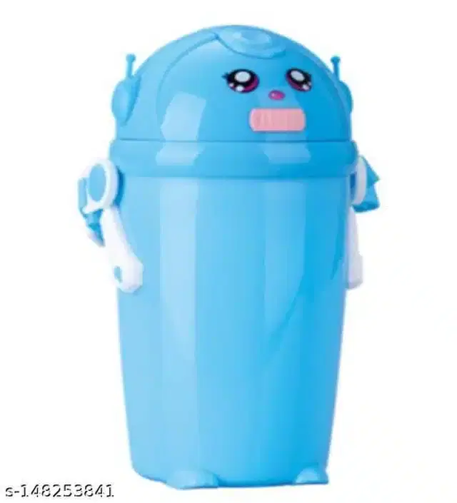 Sipper Glass with Straw for Kids, Sky Blue, 300 ml