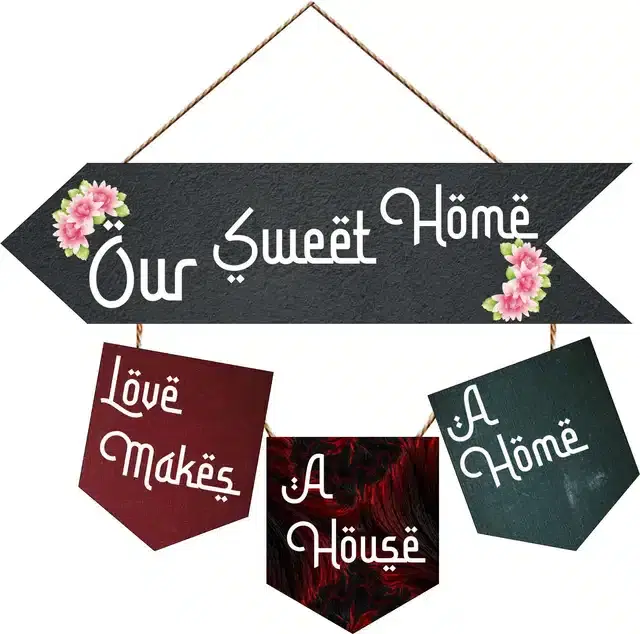 Wooden Wall Hangers for Office and Living Room, Multicolor