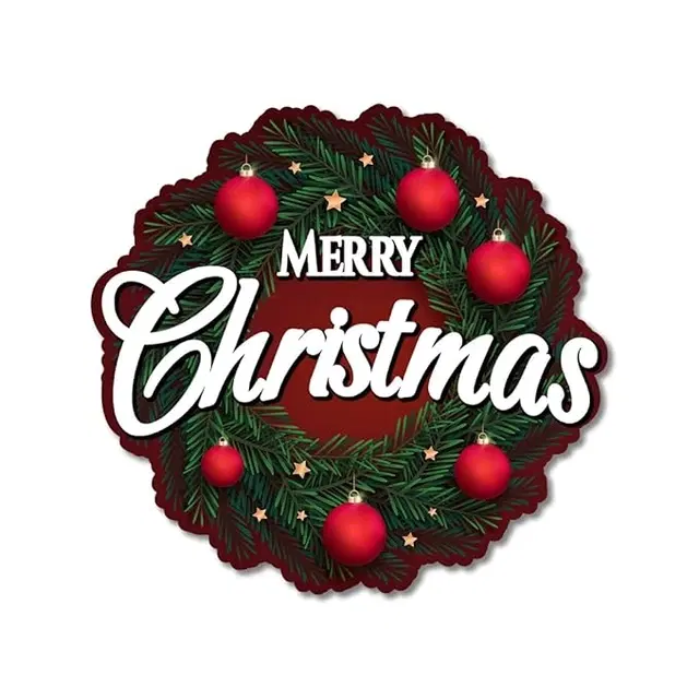 Plastic Christmas Wall Hanging, Multicolor, 9 inches