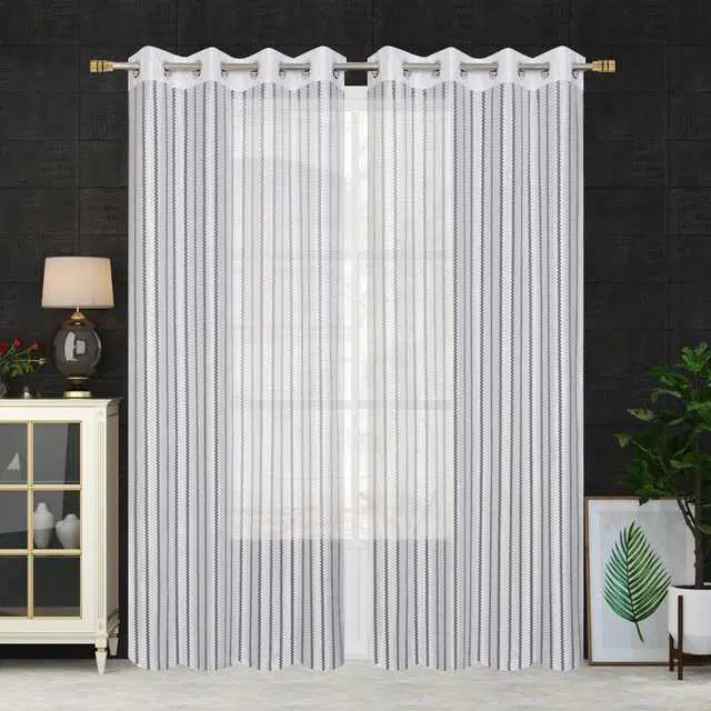 Homefab Polyester Curtains, White, 5 Feet, HF-200