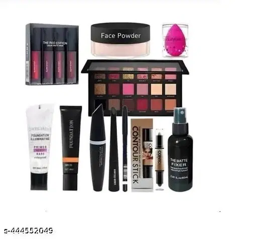 Rsentera's mini 4 in 1+loose powder+puff+rosegold+tubeprime+ bb creame+3 in 1